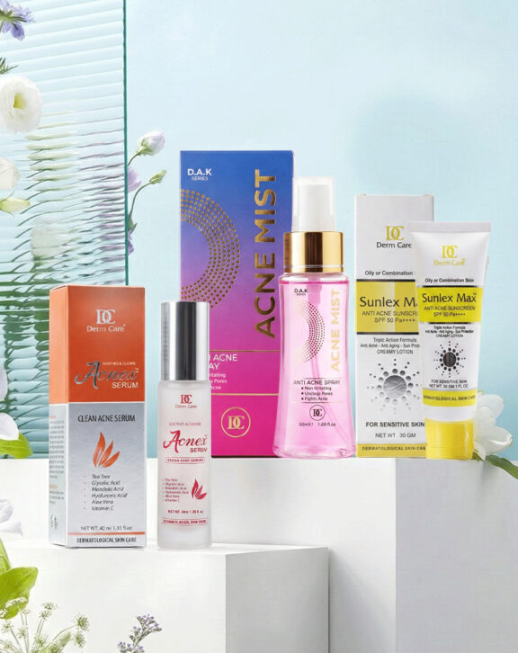 Bundle Contains:  Product 1: Acnex Serum Product 2: Acne Mist Product 3: Sunlax Cream