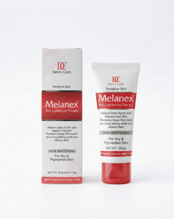 Skin Lighting Therapy Melanex is a natural skin whitening therapy mixed up with vitamins. This formula will not only lighten the skin but also will remove yellow-brown patches on the skin and will even ton the discolouration. It is the best therapy for sun-damaged skin.