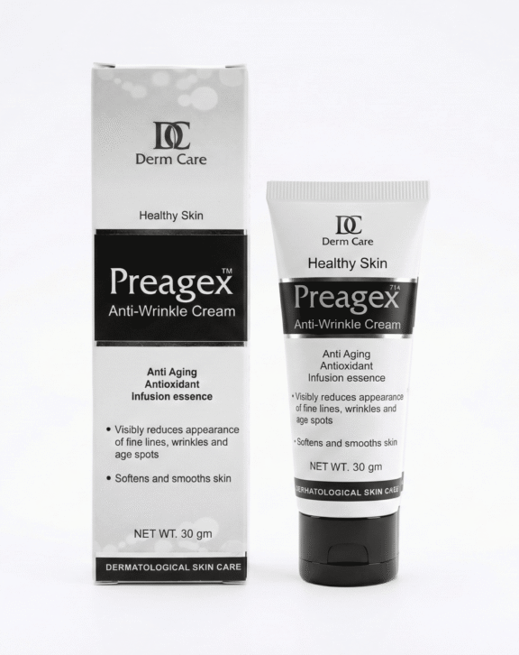 Anti-Wrinkle Cream Treating fine lines and wrinkles doesn’t necessarily require a trip to the dermatologist or cosmetic surgeon. Regularly using our anti-ageing products, such as PREAGEX, can make a real difference in how your skin looks and feels.